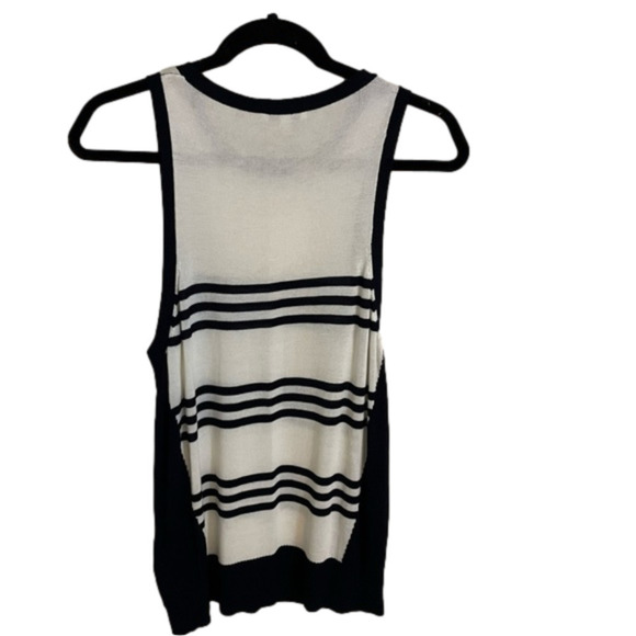 RAG Poet’s Sleeveless Sweater Vest, Navy and Cream Size L - Picture 2 of 7